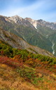 紅葉と白馬三山